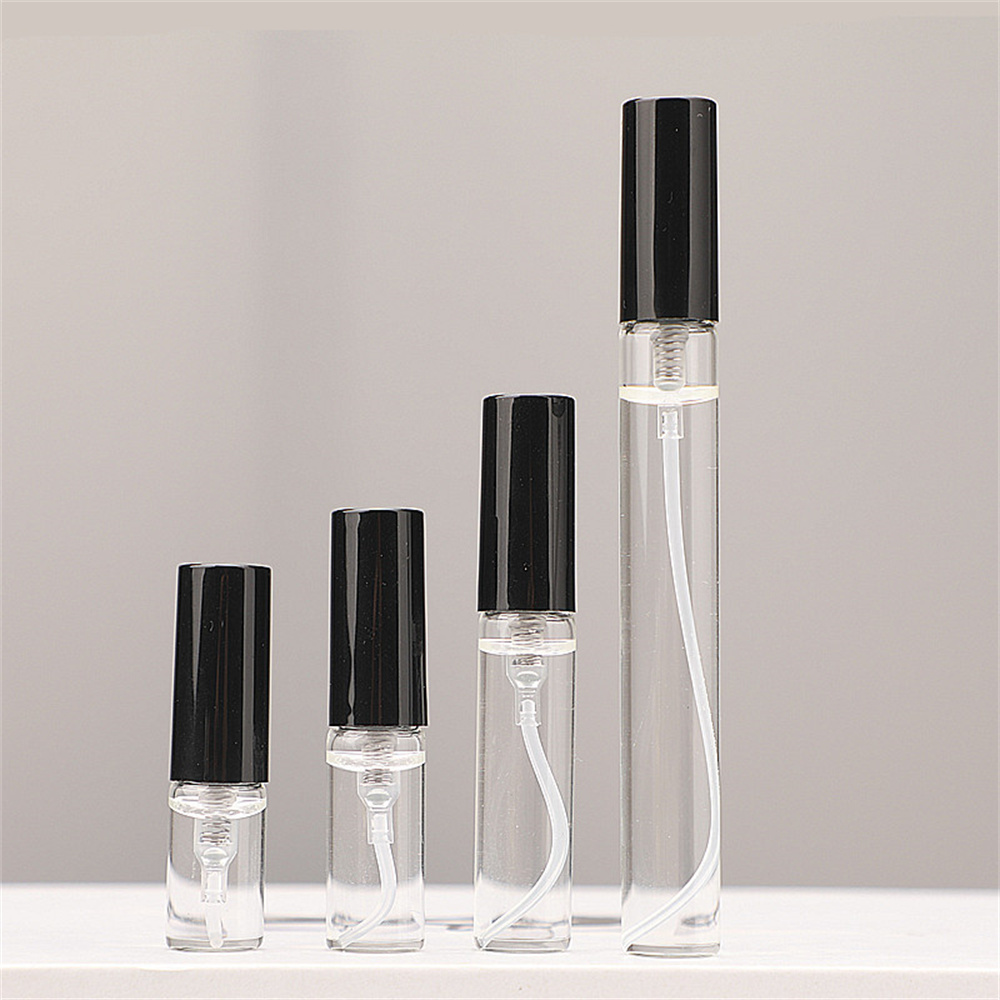Fragrance Atomizer Pump - ポータブルミニ香水ガラススプレーディスペンサー,詰め替え可能なサンプルボトル,フリーパッキングツール,2ml, 3ml, 5ml, 10ml,化粧品