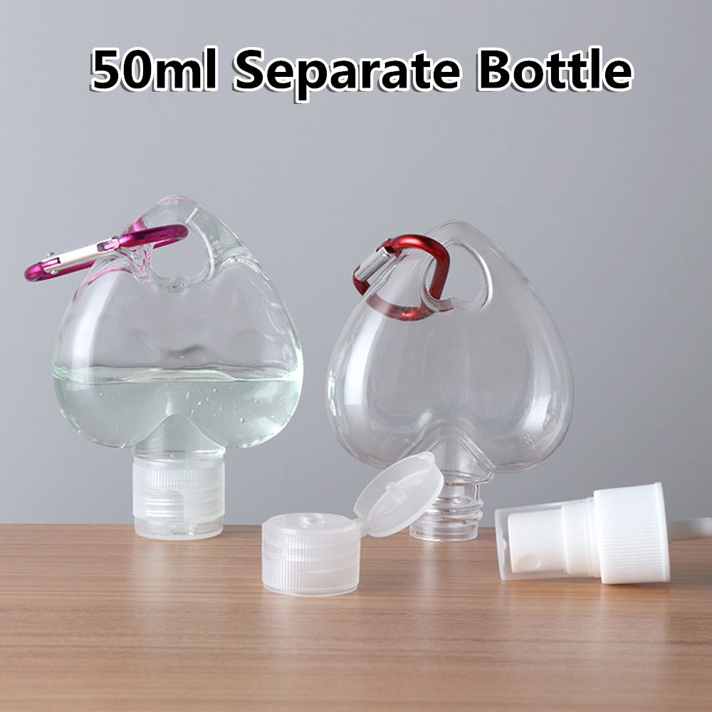 Perfume Fragrance Samples - ハート型の透明な香水瓶,ふた付きの空の瓶,金属製の詰め替え可能なボトル,50ml