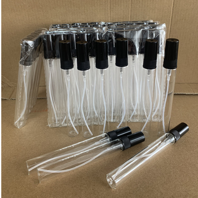 Fragrance Atomizer Pump - バルクパック 5/50/100 個 10ML ミニミストスプレーボトル、漏斗ドロッパーディスペンサーシリンジ付き -