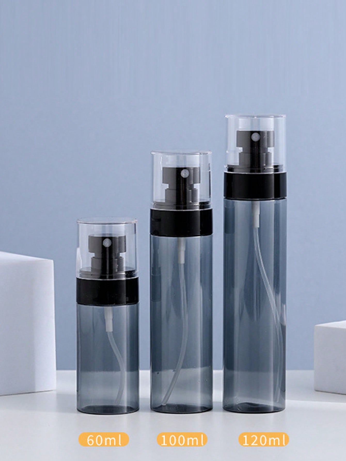 Perfume Fragrance Samples - 携帯用トラベルボトル3個セット（60ml/100ml/120ml）— 香水を詰め替えるための真空スプレーボトル付きトイレタリーセット