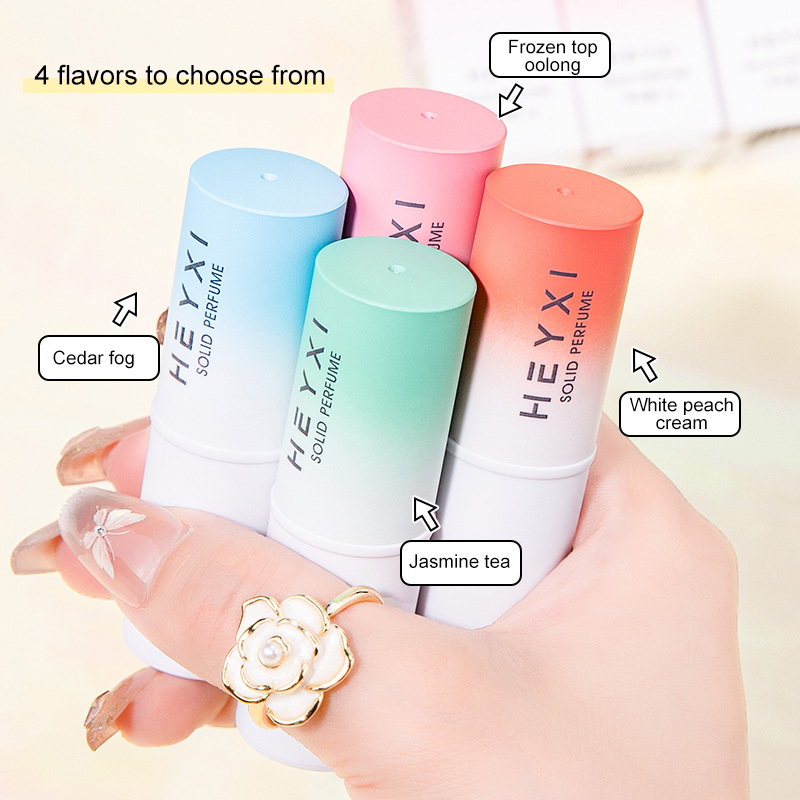 Perfume Fragrance Samples - 4個入り固形香水バームセット 4つのフレッシュな香り 携帯用ポケットサイズ 旅行に便利なフレグランスバーム 毎日の使用や外出先に最適