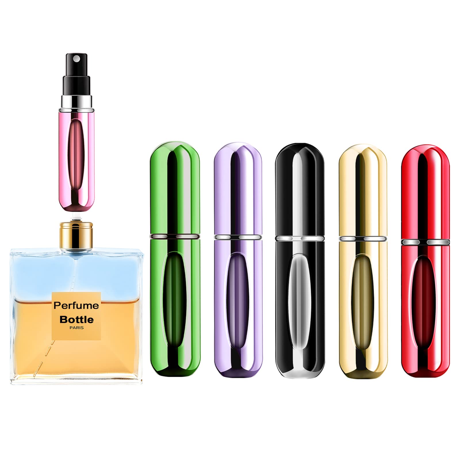 Fragrance Atomizer Pump - 詰め替え可能なミニ香水瓶ポータブル化粧品ボトルスプレーボトルアトマイザースプレー容器旅行用詰め替えボトル 5 ミリリットル