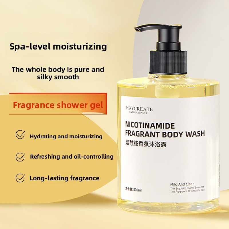 Perfume Fragrance Body Wash - ナイアシンアミド配合ボディウォッシュ、保湿ボディローション、大容量、女性用香水グレード、長時間持続する香り