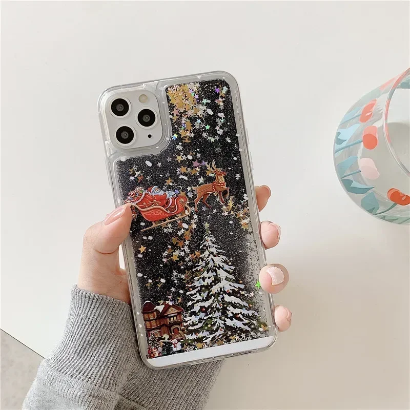 クリスマスツリー液体流砂グリッターiPhone16 15 1 - Fragance X のレビューと価格