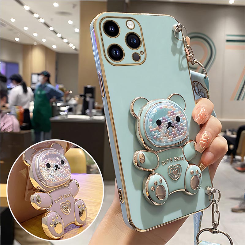 流砂クマホルダーストラップ電話ケース iphone 14 1 - Fragance X のレビューと価格