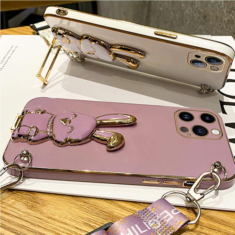 ウサギホルダーストラップ電話ケース iphone 14 11 - Fragance X のレビューと価格