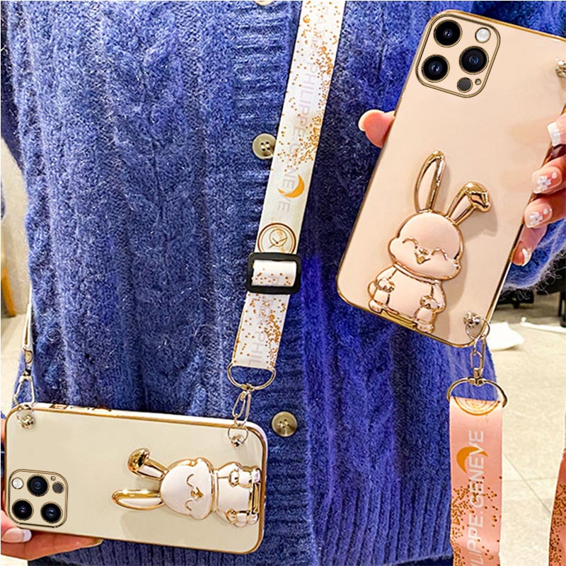 ウサギホルダーストラップ電話ケース iphone 14 11 - Fragance X のレビューと価格