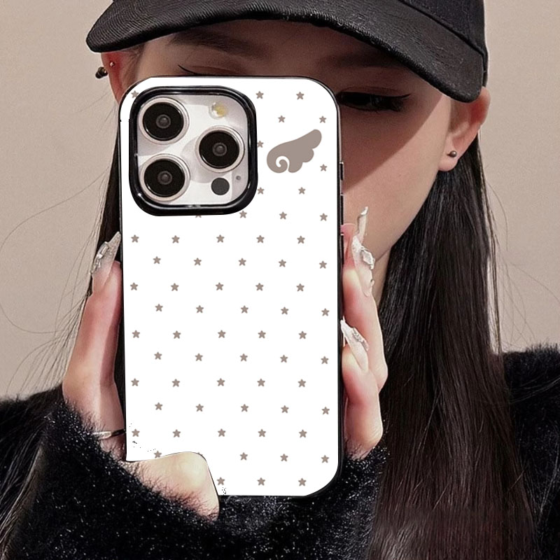 かわいい星と天使の羽のブラックサイドフォンケース iPhon - Perfume Pure Xs のレビューと価格