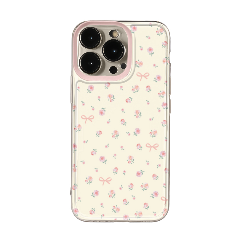 花柄ローズ韓国風優しいクリームピンク可愛い多用途スマホケース - Perfume Pure Xs のレビューと価格