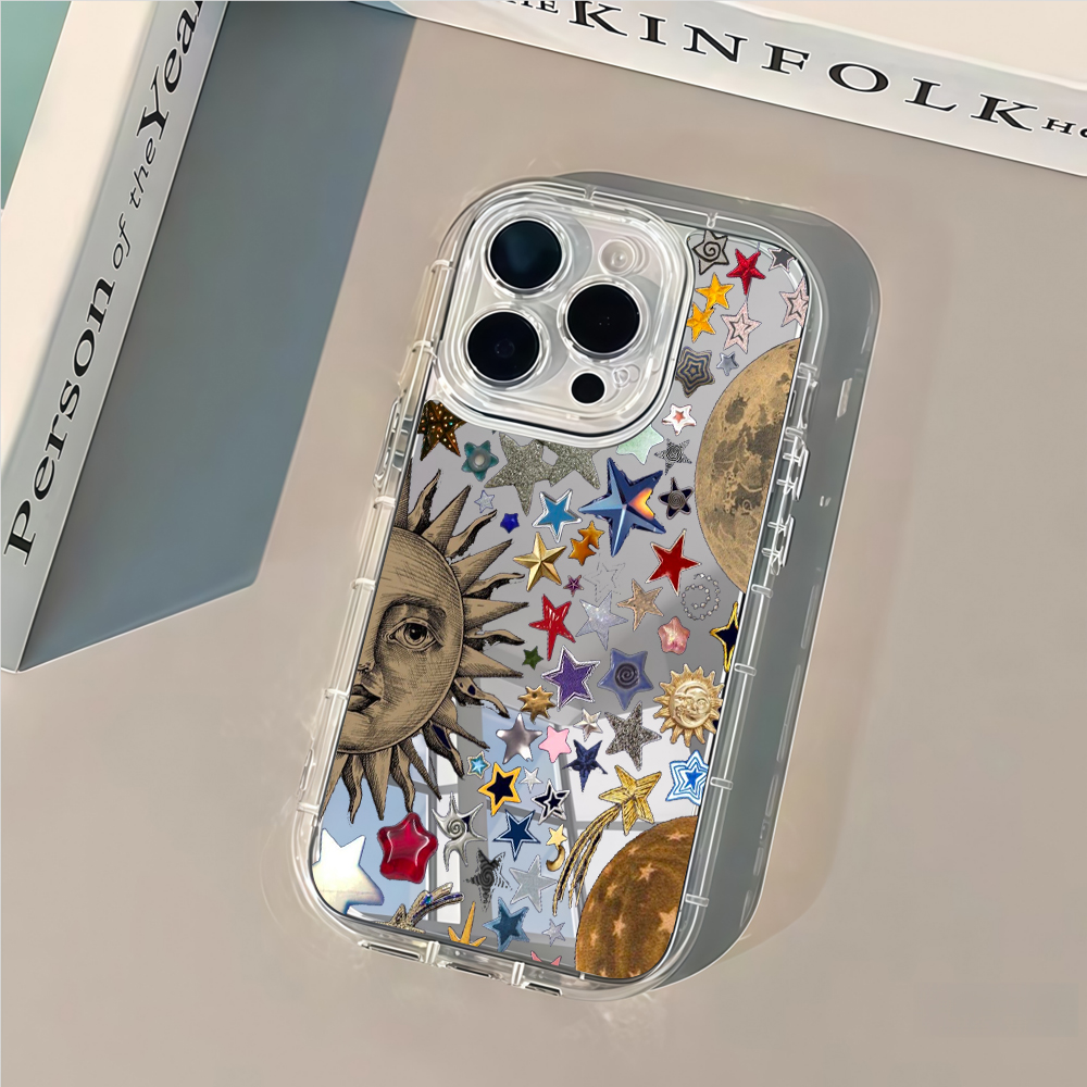 天体ゴールドグリッターミラー付きスマホケース iPhone  - Perfume Pure Xs のレビューと価格