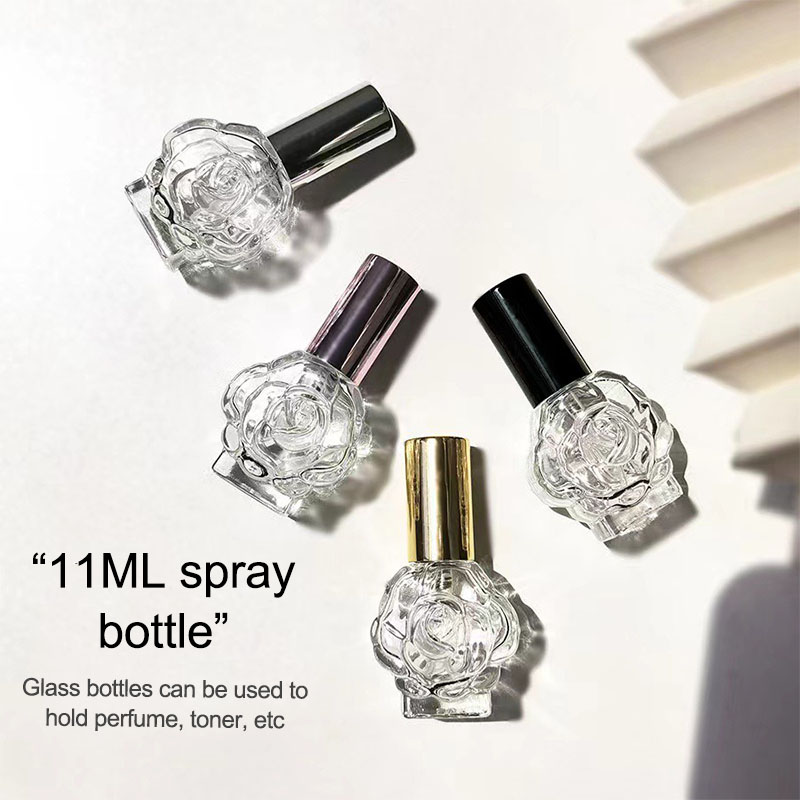 新しい 10 ミリリットル香水ボトルガラススプレーミニローズ - Fragrance Atomizer Pump のレビューと価格
