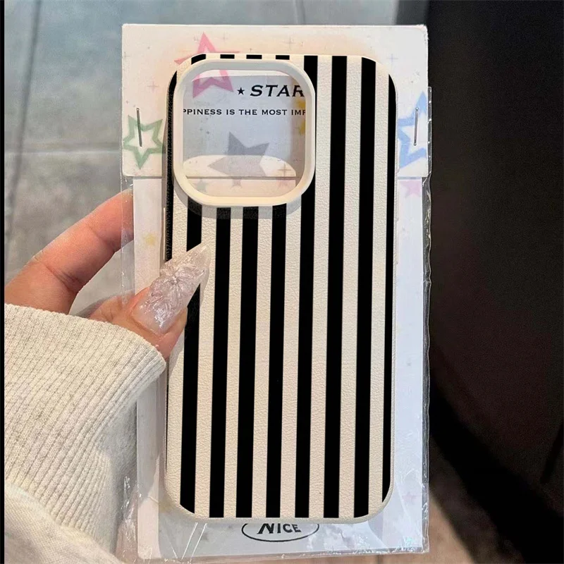 カラフルストライプミニマリストINSカップル携帯ケース iP - Perfume Pure Xs のレビューと価格