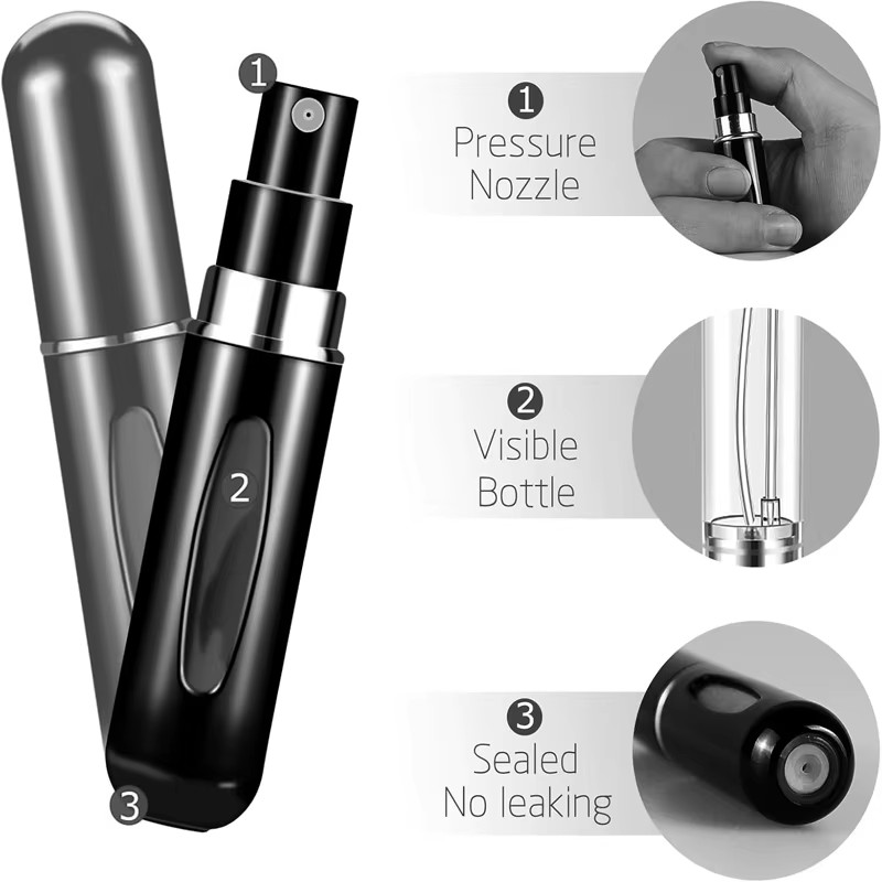 5mlミニ香水アトマイザー、携帯用液体容器、化粧品旅行用アル - Fragrance Atomizer Pump のレビューと価格